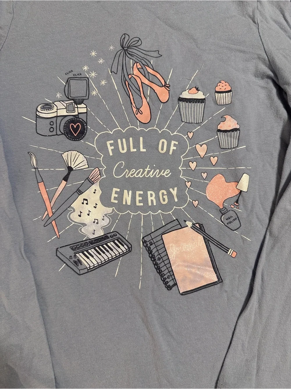 OshKosh B'gosh Light Blue 'Full of Creative Energy' Graphic Long-Sleeve Tee